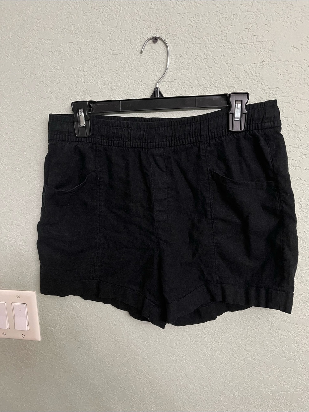Old Navy Black High-Waist linen Shorts